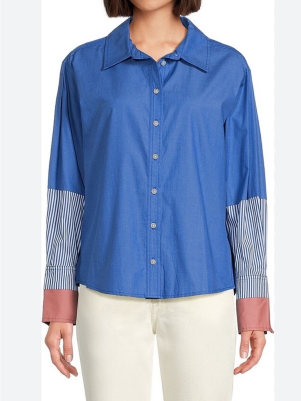 TANYA TAYLOR MARGEUX LONG SLEEVE BUTTON UP XXS